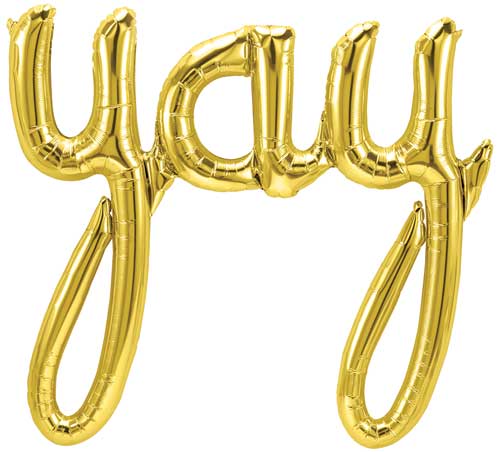 'yay' Gold Script Air-Fill