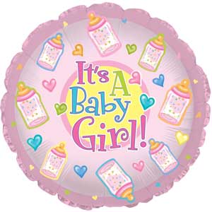 Baby Girl Bottles Foil Balloons