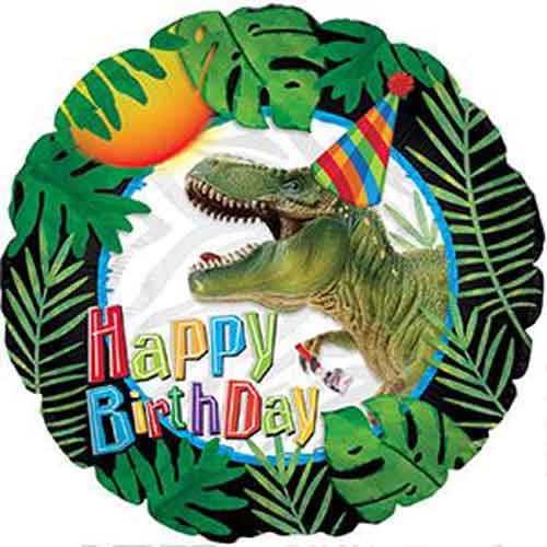 Birthday Party Dinosaur Foil Balloons