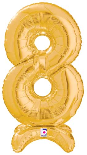 StandUp Gold Number 8 Megaloon Balloon