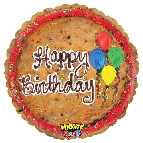 Mighty Birthday Cookie Cake Non-Foil Balloons