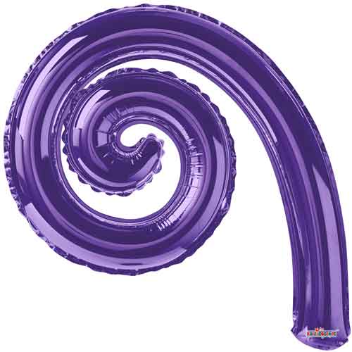 14" Purple Spiral Air-Fill Balloons