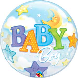 Bubble Baby Boy Moon/Stars