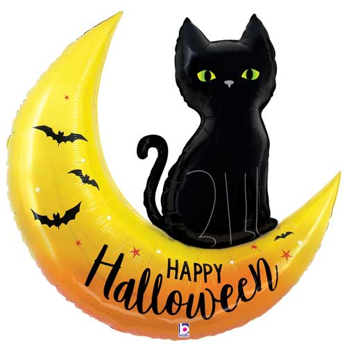 Halloween Moon Cat Shape