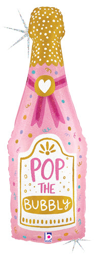 Bubbly Pink Champagne Bottle Shape