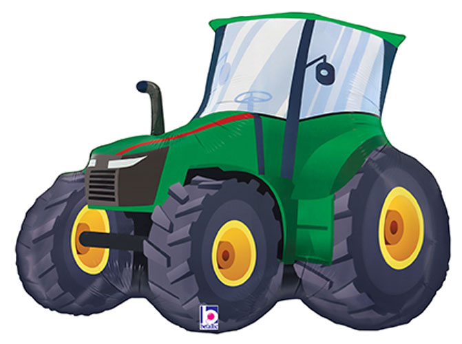 Green Farm Tractor Shape