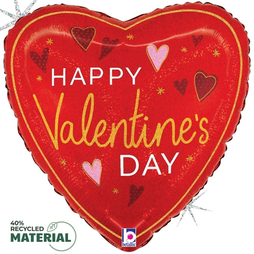 Elegant Valentine Hearts Foil Balloons