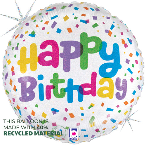 Cue the Confetti Birthday Foil Balloons