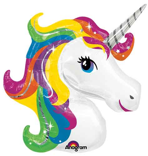 Rainbow Unicorn Balloon Shape