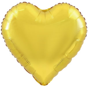 4 inch Gold Deco Heart
