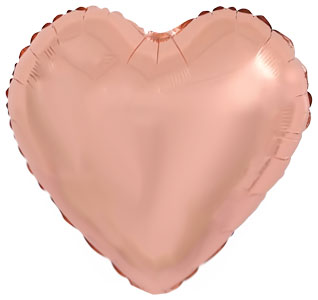 9 inch Rose Gold Deco Heart