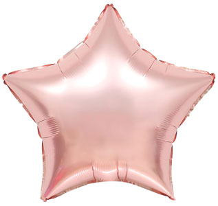 36 inch Deco Rose Gold Star