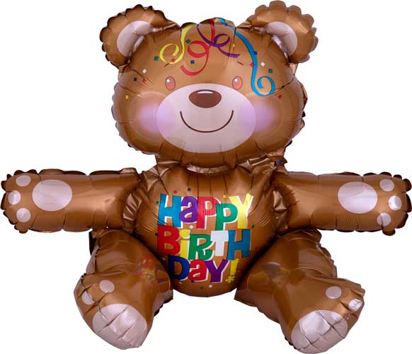 Air-Fill Birthday Sitting Bear