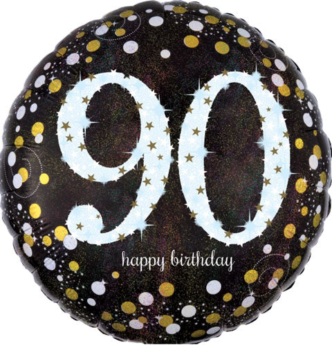 Sparkling 90th Birthday Foil Balloons