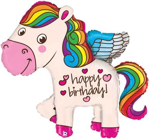 Birthday Pony Rainbow Shape