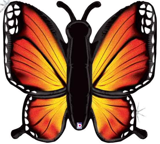 Radiant Orange Butterfly Balloons