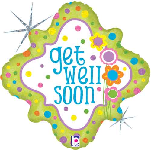 Get WellFlowers & Dots Balloon