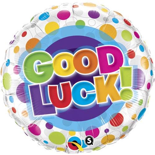 Good Luck Color Dots Foil Balloons