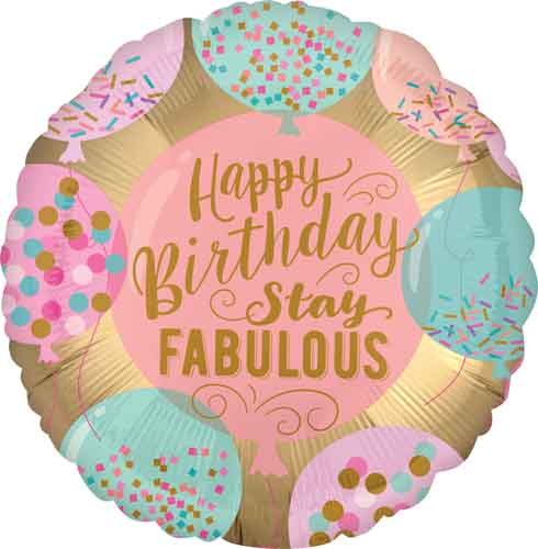 Birthday Stay Fabulous Foil Balloons