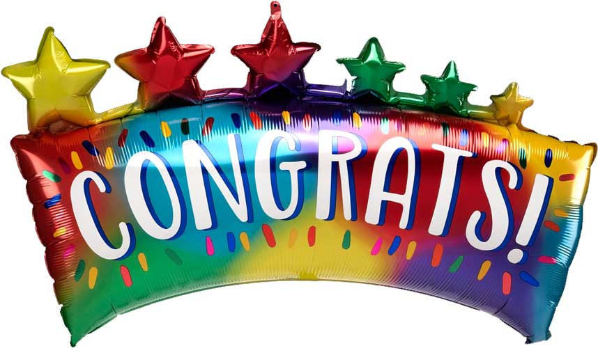 Congrats Star Banner Shape