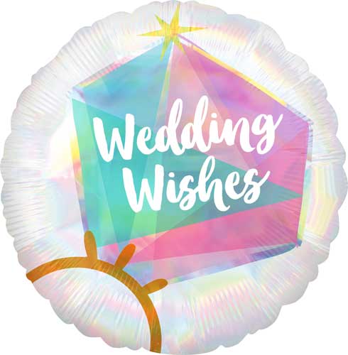 Wedding Wishes Ring Foil Balloons