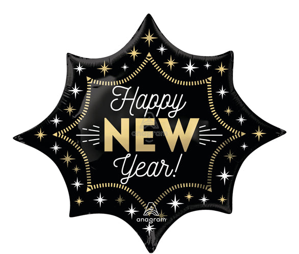 New Year Midnight Glam Burst Shape