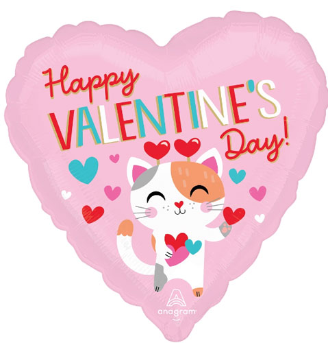 Purr-fect Valentine Kitty Foil Balloons