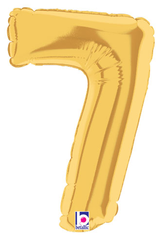 7 inch Gold Number 7 Megaloon Balloon