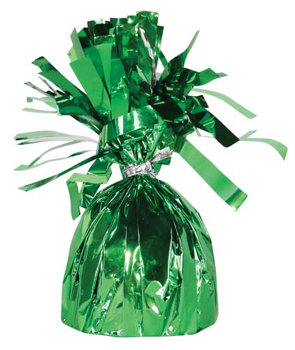Green Fringed Foil Weight