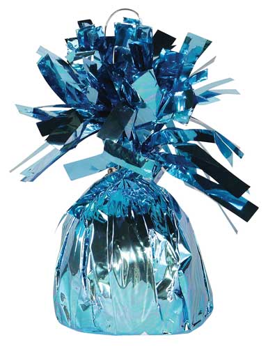 Light Blue Fringed Foil Weight