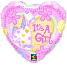 It's a Girl Soft Pony Foil Balloons