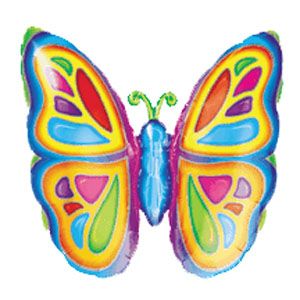 Bright Butterfly Foil Balloons