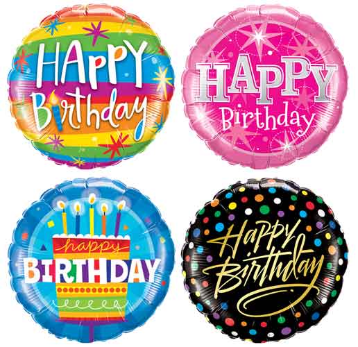 Birthday Assortment Preinflated Balloons