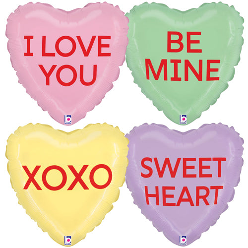 9 Conversation Heart Preinflated Assortment