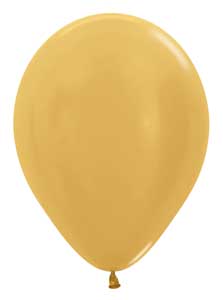 18 Metallic Gold Sempertex Balloons