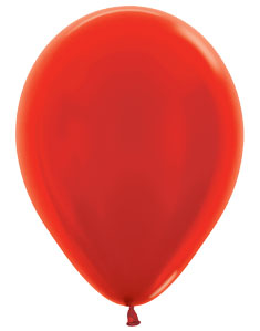 11 Metallic Red Sempertex Balloons