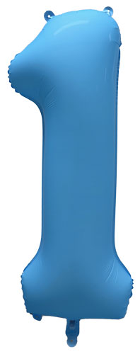 DecoNumber 1 Neon Blue Balloon