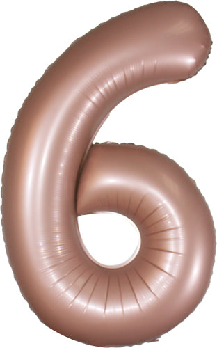 DecoNumber 6 Dusty Rose Balloon