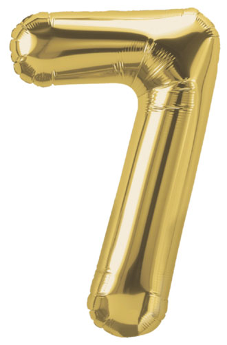 DecoNumber 7 Gold Balloon