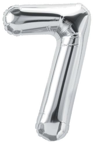 DecoNumber 7 Silver Balloon