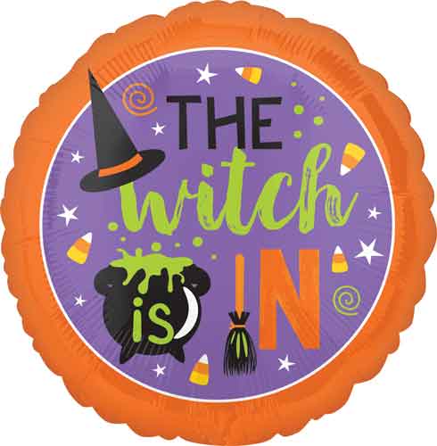 The Witch Is In Foil Balloons