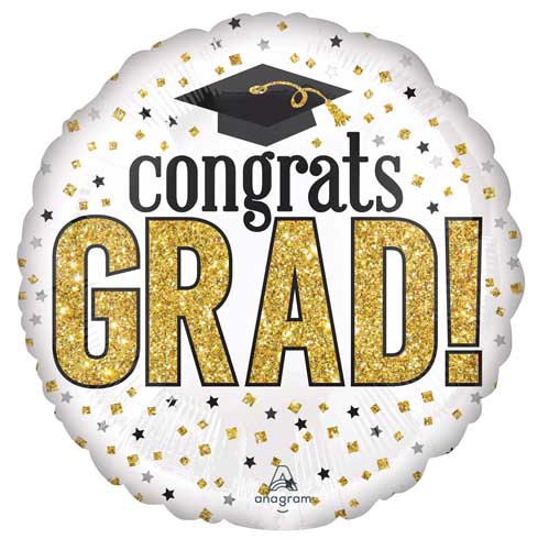 Grad Sparkle Jumbo Foil Balloon