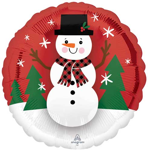 Smiley Snowman Foil Balloons