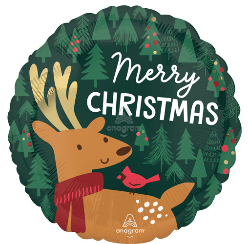 Modern Christmas Reindeer Foil Balloons