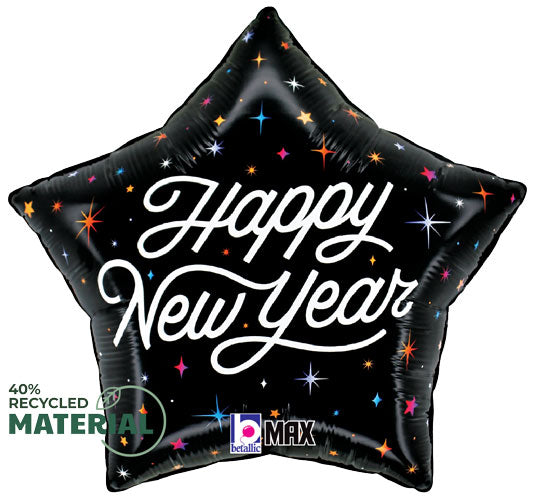 New Year's Eve Shimmering Star Foil Balloons