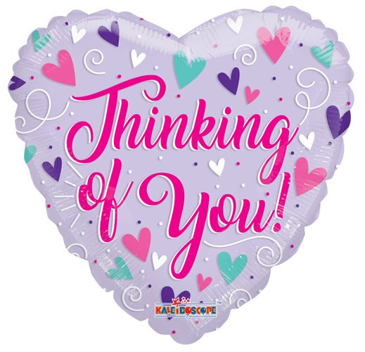 Thinking of You Hearts Foil Balloons