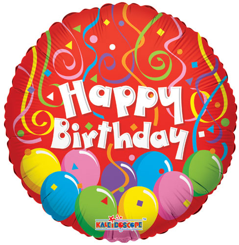 Birthday Colorful Spots Foil Balloons (single-sided)