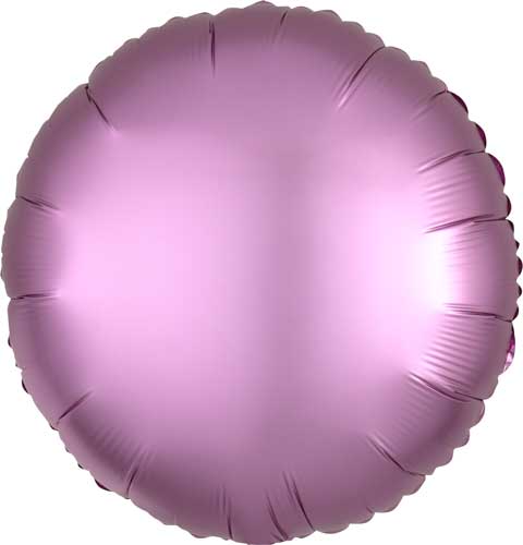 17 Inch Flamingo Satin Round Foil Balloons