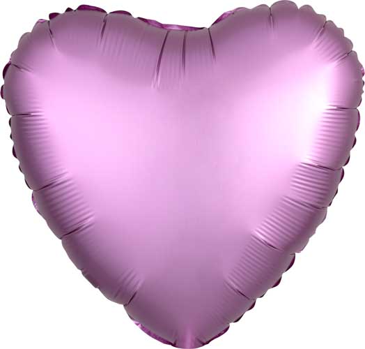 Flamingo Satin Heart Foil Balloons