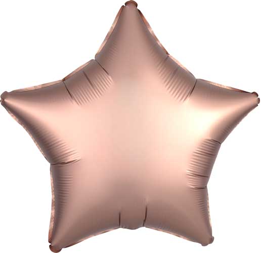 19 inch Rose Copper Satin Star Foil Balloons